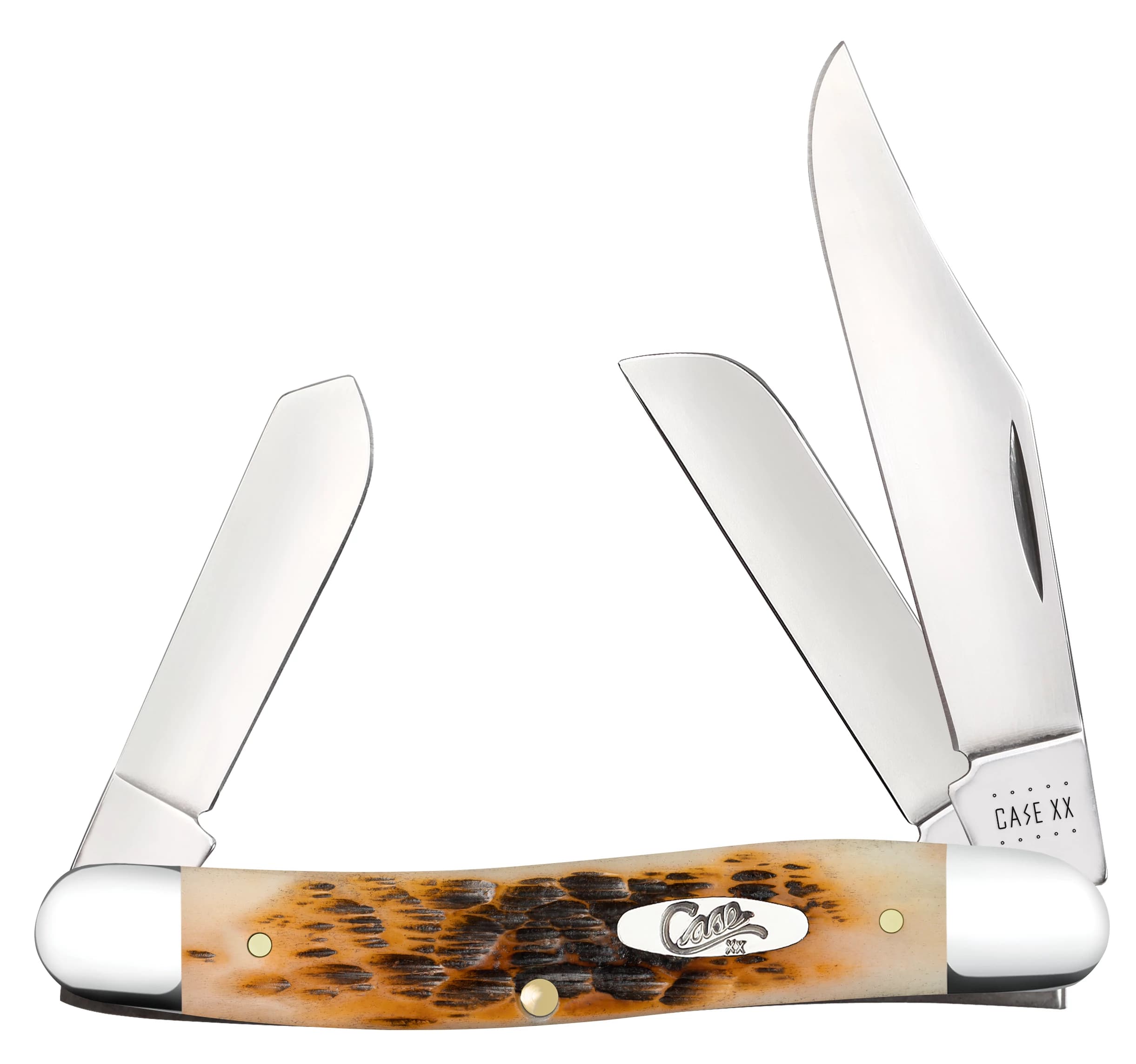 Peach Seed Jig Amber Bone Stockman 00128